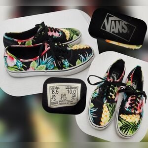 Vans Tropical Floral Sneakers Size Men's 8.5 Woman's 10